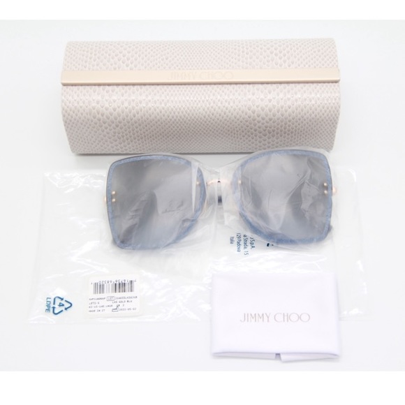NEW JIMMY CHOO SUNGLASSES JIMMY CHOO LETI/S LKS BLUE WOMEN’S EYEWEAR JIMMY CHOO - Picture 11 of 11